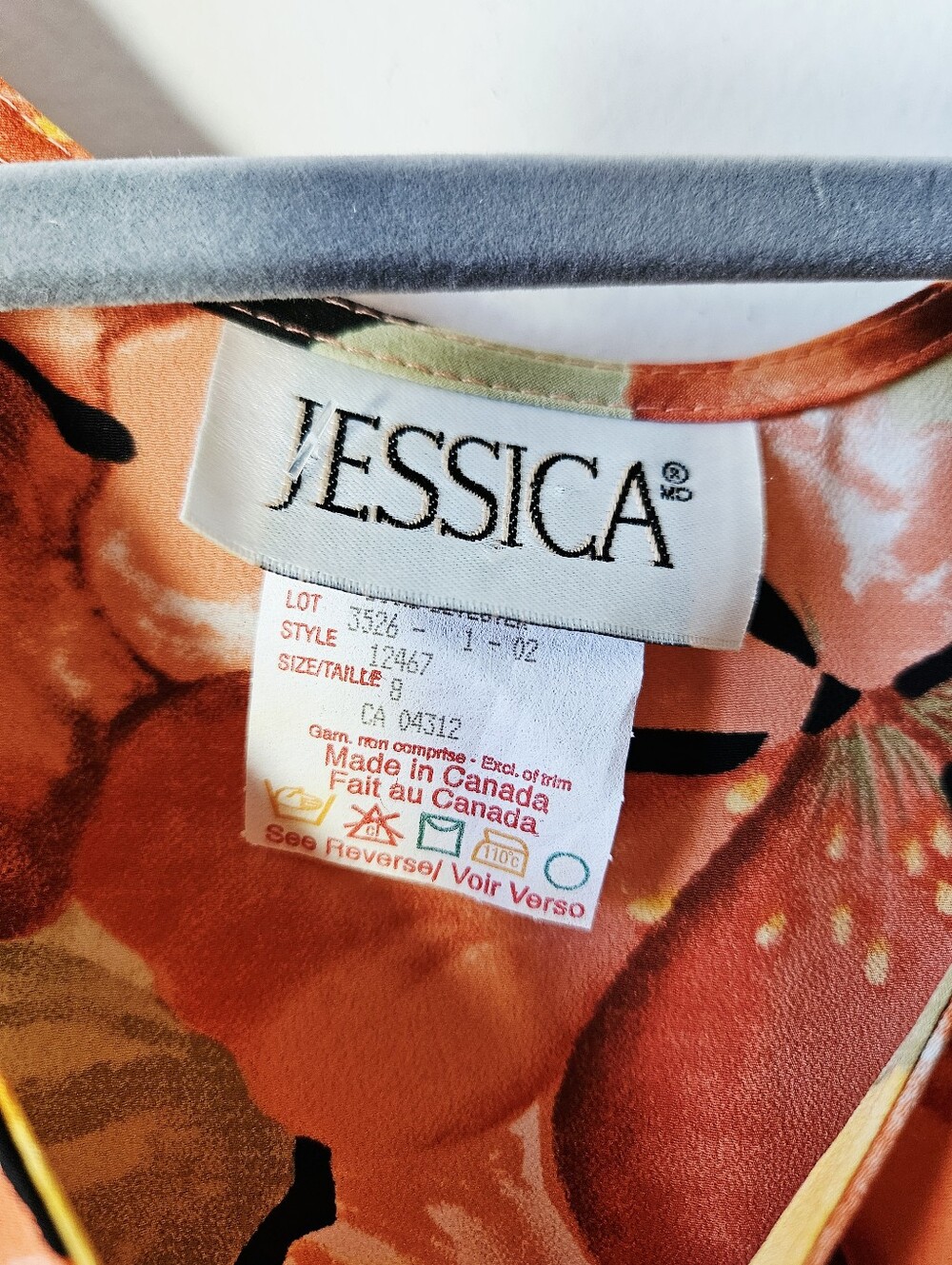 Vintage 90s Jessica Tropical Floral Maxi Dress Size 8 Y2K Slip Dress - Picture 7 of 7